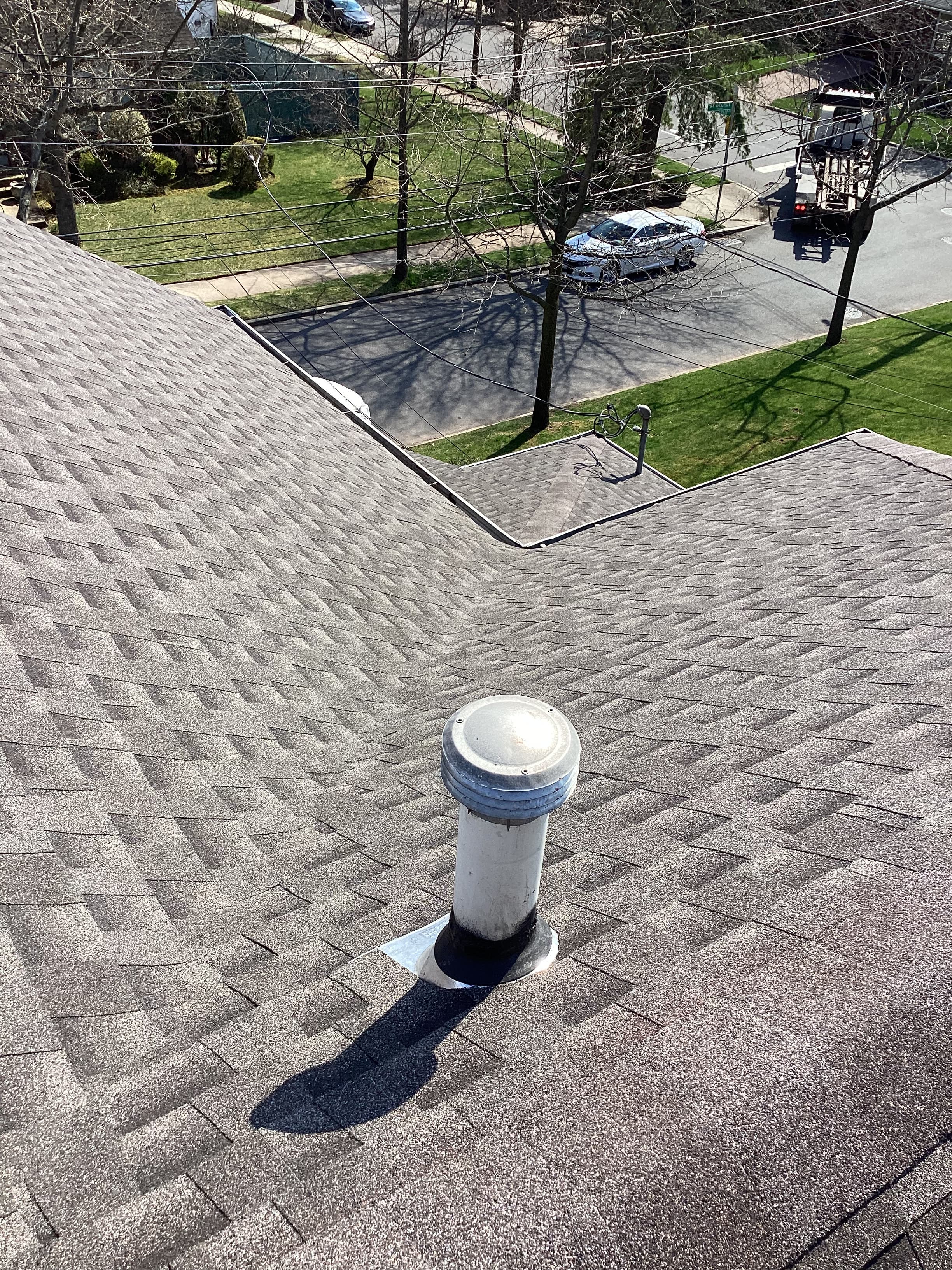 New roof with gutters installed